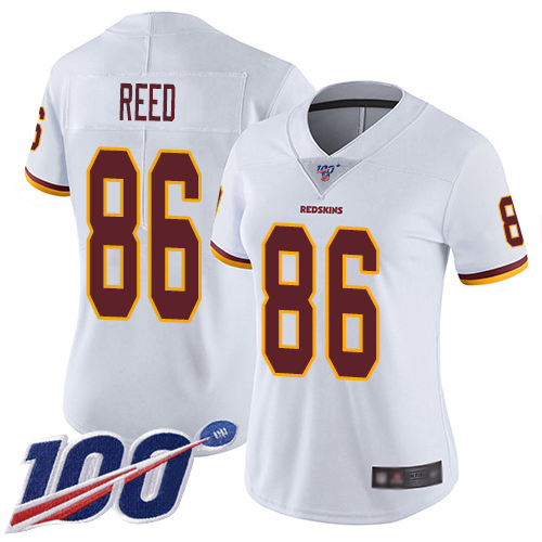 Washington Redskins Limited White Women Jordan Reed Road Jersey NFL Football #86 100th Season Vapor->women nfl jersey->Women Jersey
